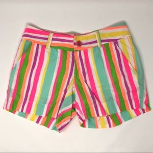 Lilly Pulitzer Callahan Shorts Spicy Stripe Sz 00